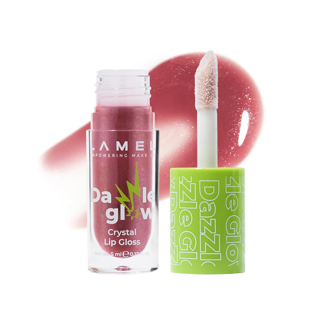 Dazzle Glow Crystal Clear Lip Gloss - Hydrating Lip Gloss - Non Sticky Lip Gloss - Colored Lip Gloss - Lip Gloss Color - Mini Lip Gloss - Moisturizing Lip Gloss - №404 You Can