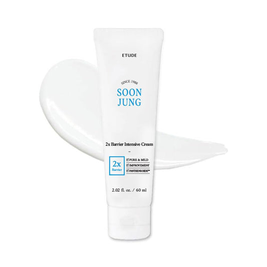 House Soonjung 2X Barrier Intensive Cream 60Ml (21AD) | Hypoallergenic Shea Butter Hydrating Facial Cream for Sensitive Skin, Water-Oil Balance & Panthenol for Damaged Skin | K-Beauty