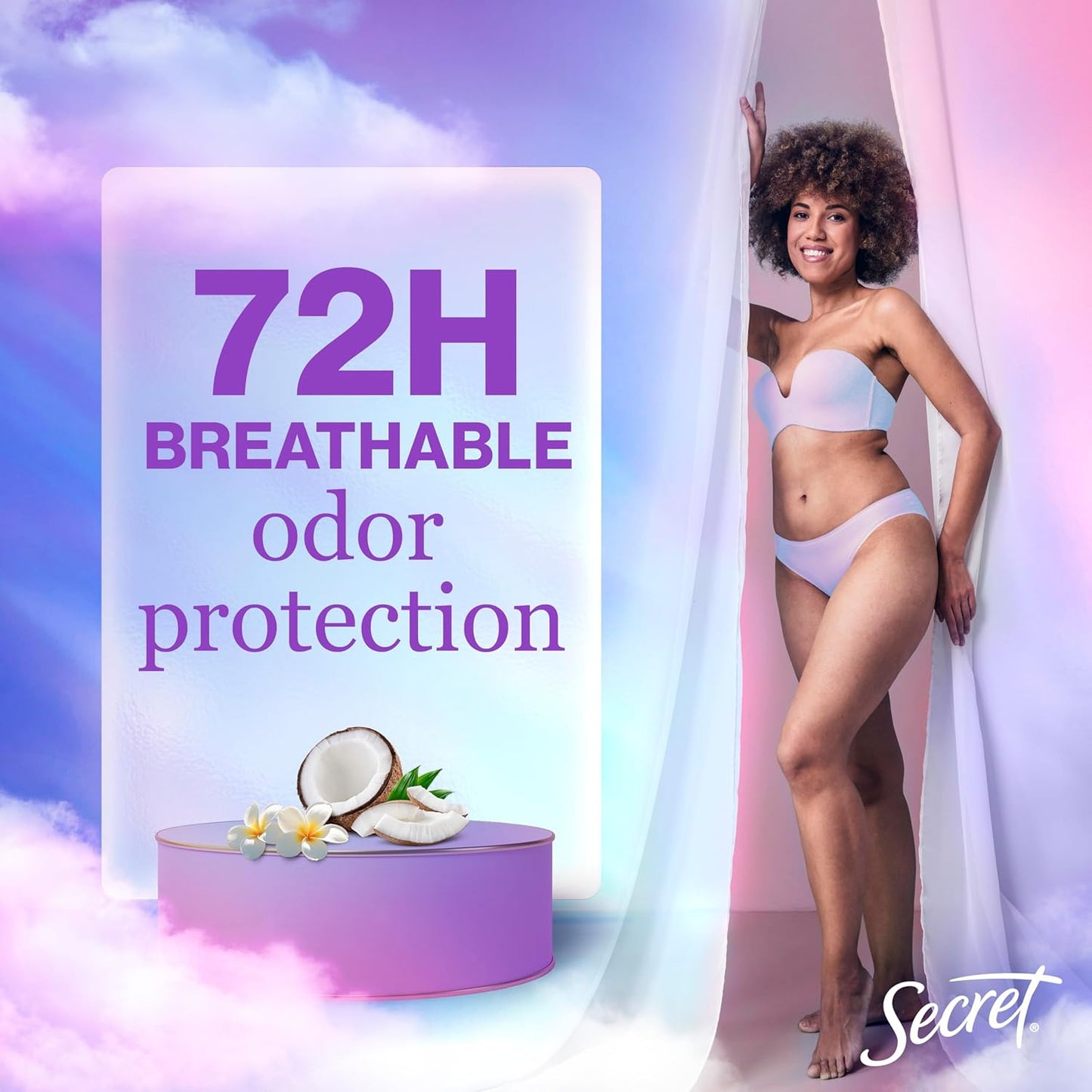 Fresh Clear Gel Antiperspirant and Deodorant for Women, Coconut Scent, 2.6 Oz