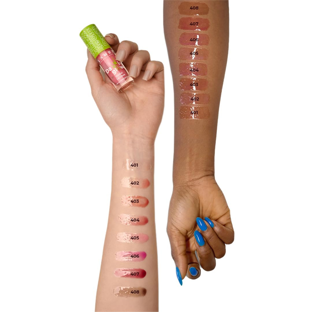 Dazzle Glow Crystal Clear Lip Gloss - Hydrating Lip Gloss - Non Sticky Lip Gloss - Colored Lip Gloss - Lip Gloss Color - Mini Lip Gloss - Moisturizing Lip Gloss - №404 You Can